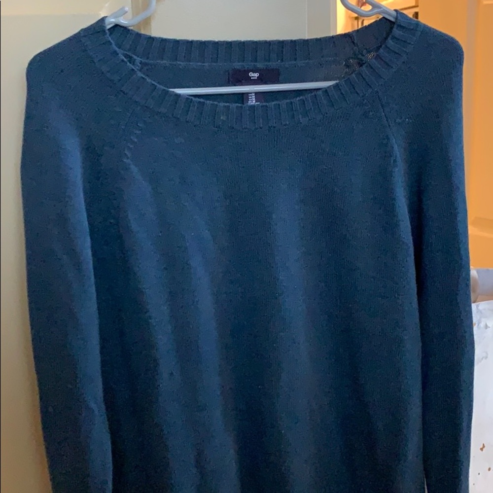 Teal Gap sweater